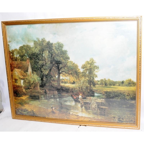 285 - Framed and glazed print of Constable's The Haywain. Frame size 64.5cms x 49cms