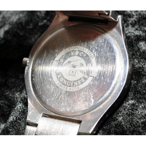 332 - Longines mid size quartz watch ref: 31134927. 38cms across including crown. New battery fitted and s... 