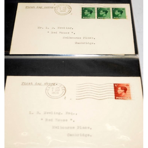 227 - A collection of first day covers contained within four albums together with a number of franked enve... 