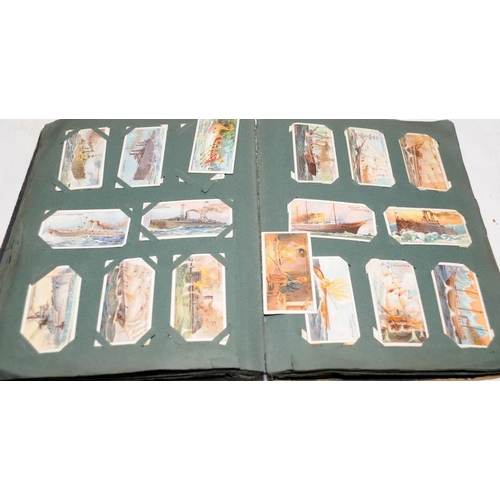 68 - Vintage cigarette cards album containing a number of cards together with an album containing a colle... 