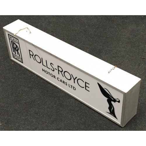 141 - Rolls Royce dealership marked light box.