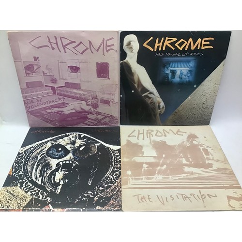 199 - COLLECTION OF 8 x CHROME LP RECORDS. Titles in this lot include - Read Only Memory - Blood On The Mo... 