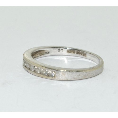 462 - Diamond 0.20 point 1/2 eternity ring size N