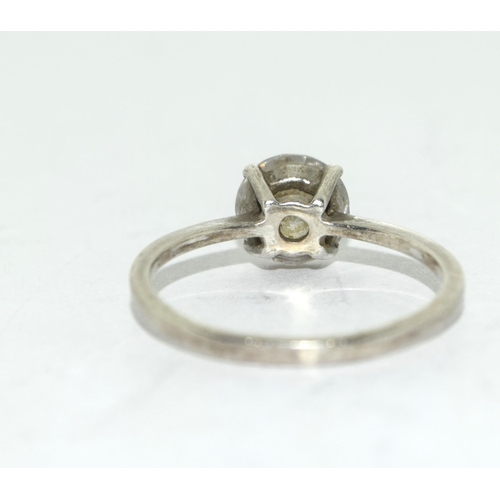 413 - A 925 silver solitaire ring Size R 1/2.