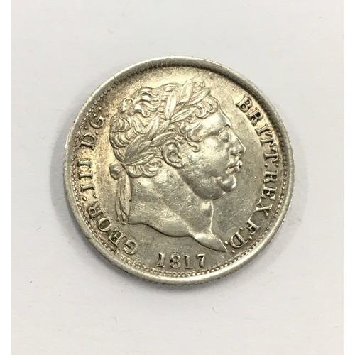 237 - George III 1817 shilling. Extremely fine.