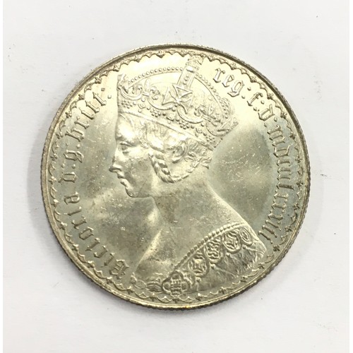 243 - Victoria 1883 gothic florin uncirculated.