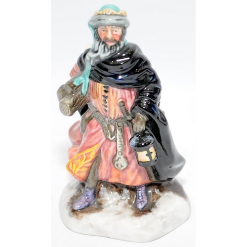 175 - Royal Doulton Miniature Figurines King Wenceslas HN3262 together Town Crier HN3261