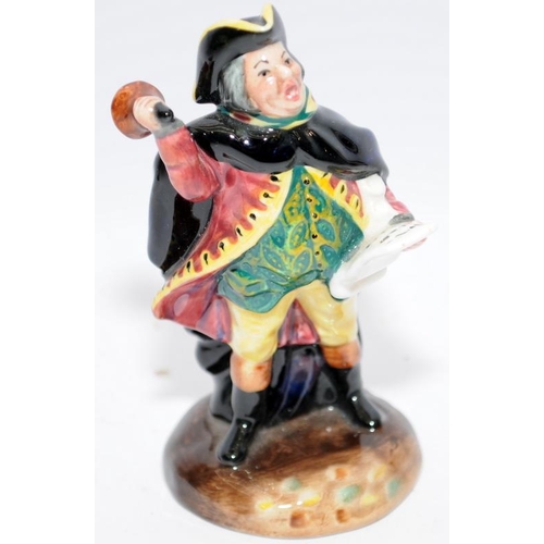 175 - Royal Doulton Miniature Figurines King Wenceslas HN3262 together Town Crier HN3261