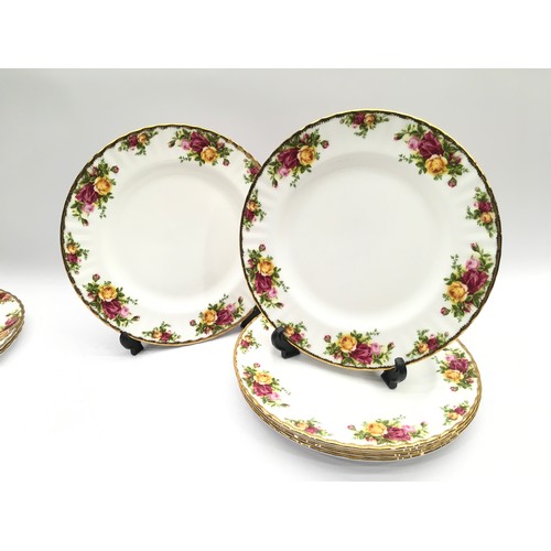 113 - Royal Albert Old Country Roses extensive dinnerware set to include 6 x 26.5cms dinner plates, 2 x 26... 