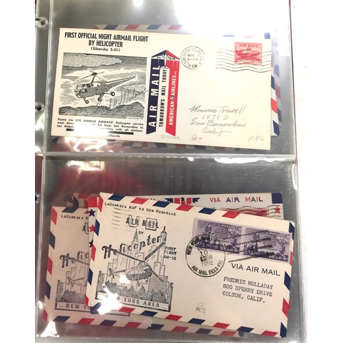 215 - United states 'First Flight' covers stamps in Hendon album