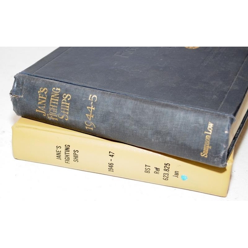 245 - Two volumes of Jane's Fighting Ships including a wartime edition. Volumes 1944-5 and 1946-7