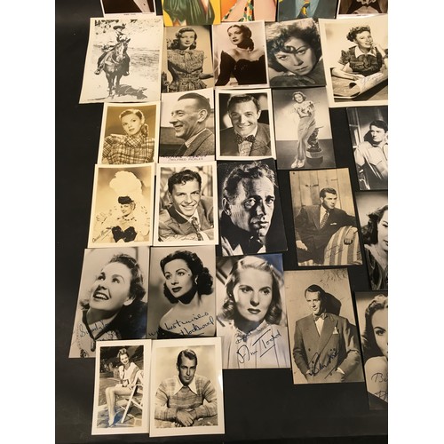 244 - Large collection of vintage black and white photographs of Hollywood film stars to include Frank Sin... 