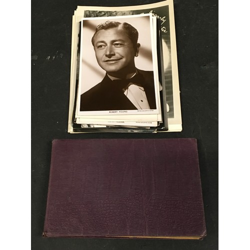 244 - Large collection of vintage black and white photographs of Hollywood film stars to include Frank Sin... 