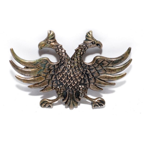 332 - Vintage .800 Russian silver Imperial double eagle brooch