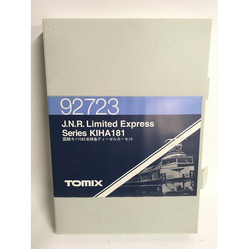 123 - Tomix N Scale 92723 J.N.R Limited Express Series KIHA181 diesel car set. Appears Good Plys to Excell... 