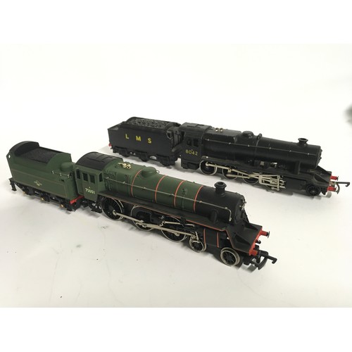 189 - 4 x OO gauge unboxed locomotives: Mainline Railways BR Standard Class 4 4-6-0 Steam No.75001 in gree... 