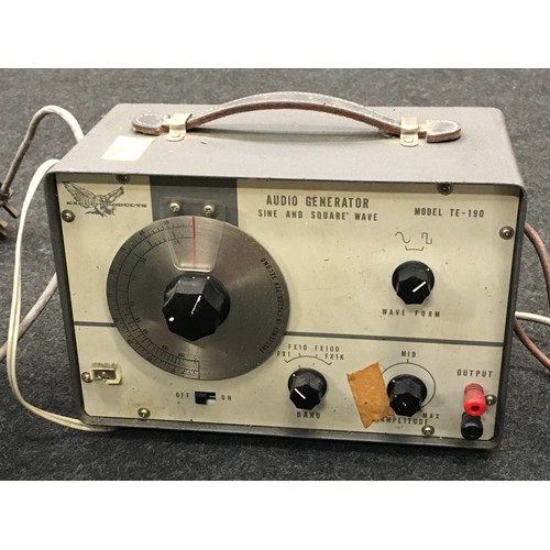 299 - Collection of vintage scientific equipment to include an oscilloscope and signal generator. Items ha... 