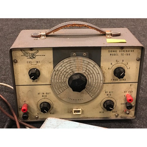 299 - Collection of vintage scientific equipment to include an oscilloscope and signal generator. Items ha... 