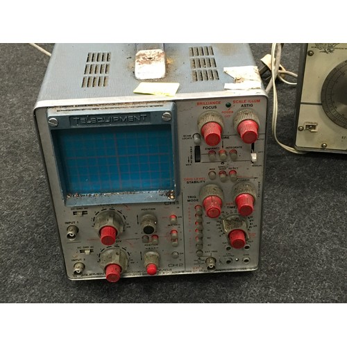 299 - Collection of vintage scientific equipment to include an oscilloscope and signal generator. Items ha... 