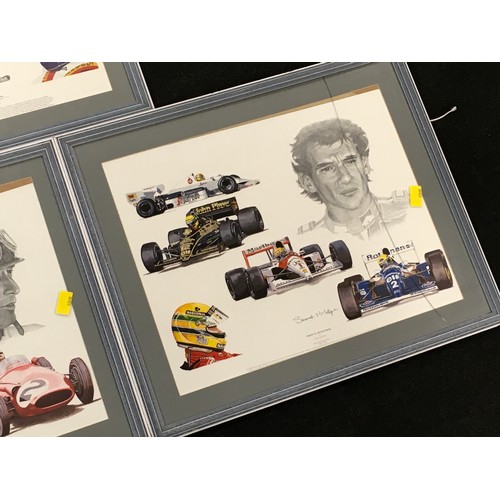 319 - Collection of contemporary framed and glazed Formula 1 related presentation prints each measuring 65... 