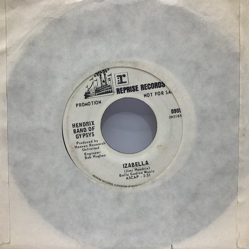 112 - JIMI HENDRIX BAND OF GYPSYS 'IZABELLA / STEPPING STONE' PROMO 45RPM SINGLE. Original 1970 Reprise 09... 