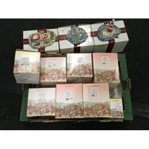 92 - Seven Lilliput lane collectors plates with certificates, together with three Fraiser Creattions boxe... 