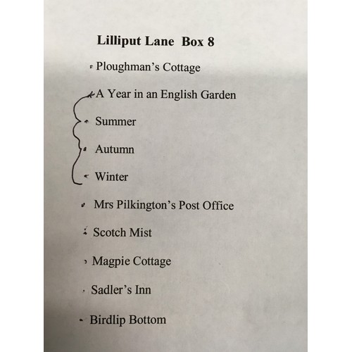 96 - Lilliput Lane to include A year in an English Garden summer, autumn, winter, Ploghmans cottage etc.