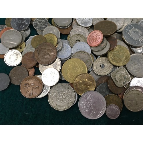 251 - A large collection of foreign coinage.