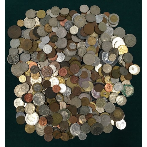 253 - A large collection of foreign coinage.