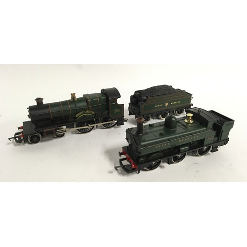 107 - 2 Hornby OO gauge locomotives: R392 GWR County Class ‘County of Bedford’ and R059 GWR Class 2721 Pan... 