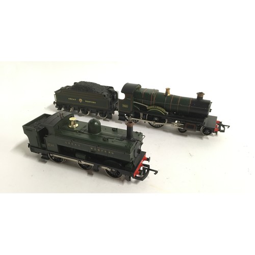 107 - 2 Hornby OO gauge locomotives: R392 GWR County Class ‘County of Bedford’ and R059 GWR Class 2721 Pan... 