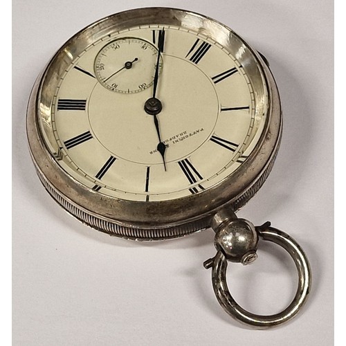 330 - Fattorini & Son Dennison cased silver pocket watch .