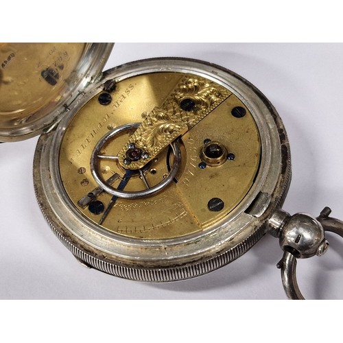 330 - Fattorini & Son Dennison cased silver pocket watch .