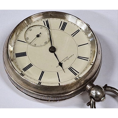 330 - Fattorini & Son Dennison cased silver pocket watch .