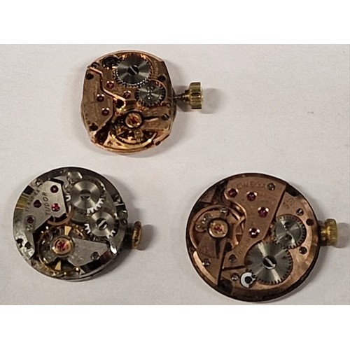 335 - 4 Omega manual wind 1 tudor Royal wristwatch movement.