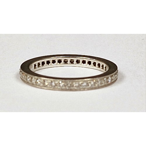 349 - Tiffany & Co Platinum and Diamond Eternity Ring Size K and boxed