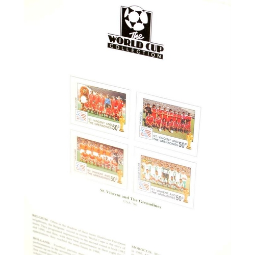 226 - Stamp album containing FIFA World Cup themed cover collections from around the world