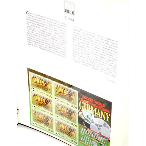 226 - Stamp album containing FIFA World Cup themed cover collections from around the world