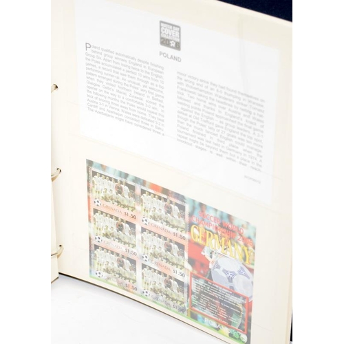 226 - Stamp album containing FIFA World Cup themed cover collections from around the world