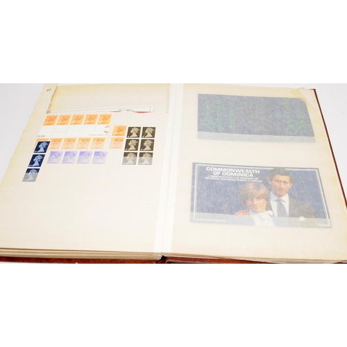 230 - Three stamp albums to include QEII Coronation Omnibus, a stock book of unused world stamps relating ... 