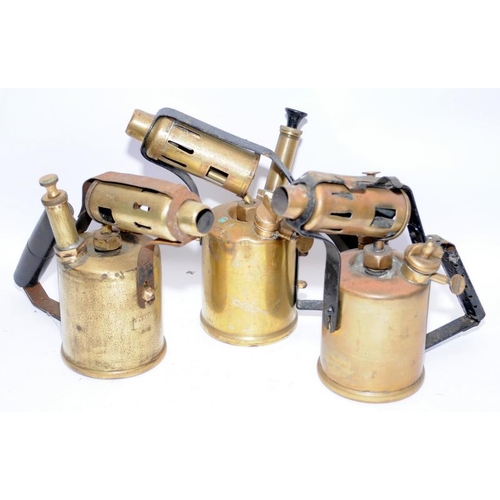 69 - Collection of vintage paraffin blow torches including Burmos and Monitor brands. Five in lot