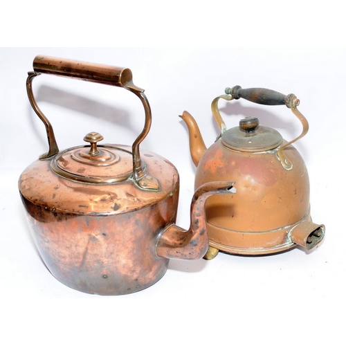 151 - Vintage copper and brass to include coal scuttles and kettles. Four in lot