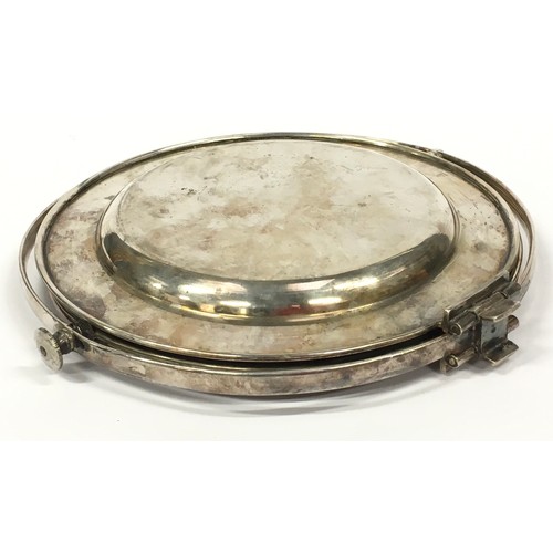 435 - Hukin & Heath Art Deco silver plated stylish folding cake stand.