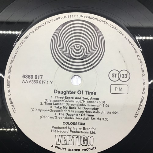 147 - COLOSSEUM VINYL LP ‘DAUGHTER OF TIME’. A 1970’s pressing here on German Vertigo Swirl 6360017. This ... 