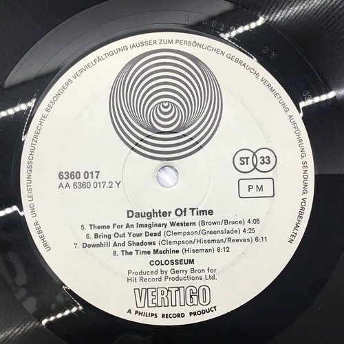 147 - COLOSSEUM VINYL LP ‘DAUGHTER OF TIME’. A 1970’s pressing here on German Vertigo Swirl 6360017. This ... 