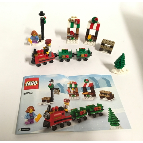 41 - Lego Creator 10254 Winter Holiday Train set and 40262 Christmas Train Ride. Both sets have a few sma... 