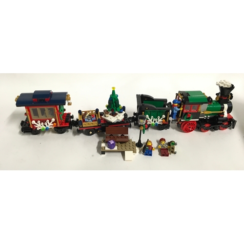 41 - Lego Creator 10254 Winter Holiday Train set and 40262 Christmas Train Ride. Both sets have a few sma... 