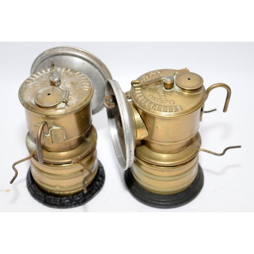 264 - Pair of antique motorcycle oil lamps by Premier