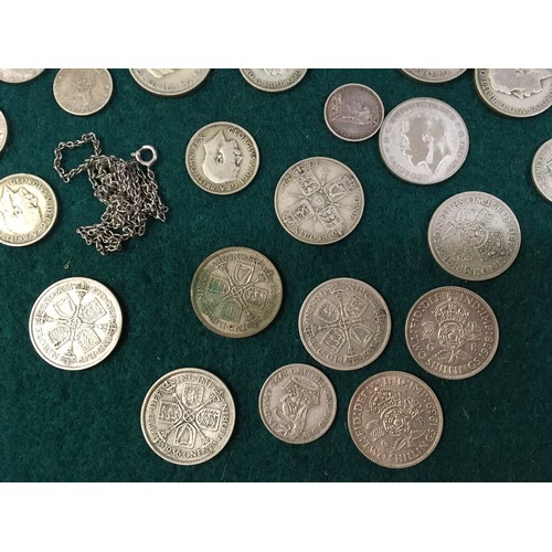 235 - A quantity of .500 low grade silver coins.