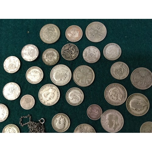 235 - A quantity of .500 low grade silver coins.